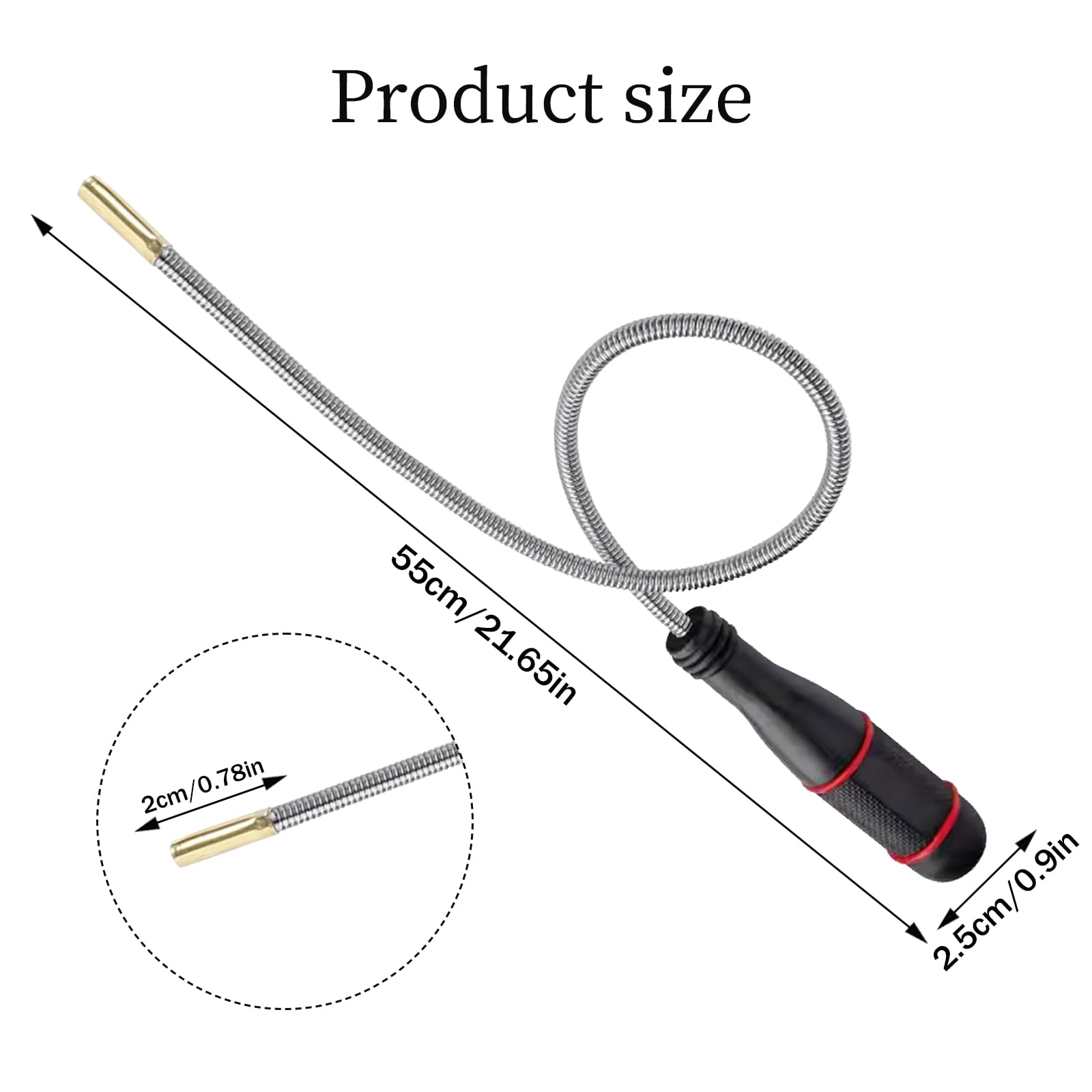 Recogedor magnético flexible,Herramientas de Recogida Iman Flexible,Iman Flexible, Herramienta de Garra Magnética,Recogedor Magnético Para Recoger Piezas para Buscador de Piezas (6mm)