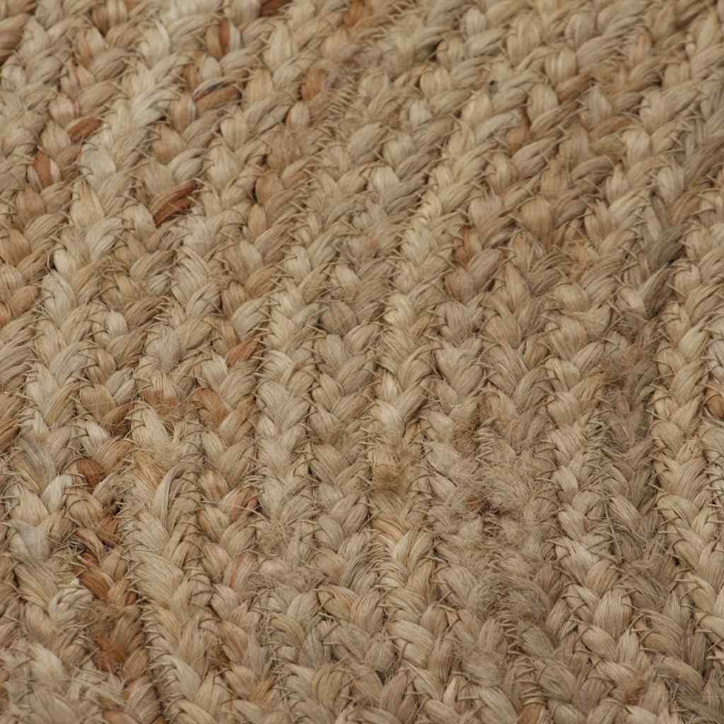 Tapis Rond en Jute tressé 90 cm Naturel, décoration intérieure Durable, Sol antidérapant, Lavable, idéal Salon Chambre Cuisine ou extérieur, Style Moderne cocooning
