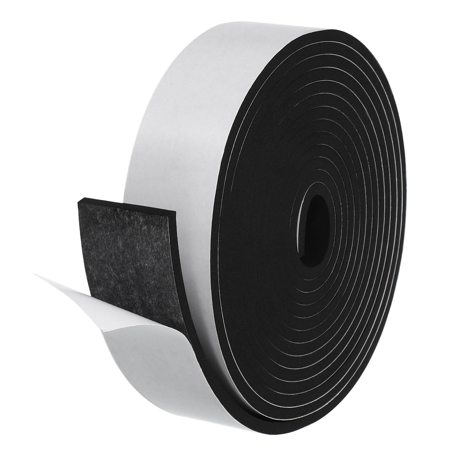 PATIKIL Weather Stripping Door Seal Strip, 1 Roll 2 Inch x 1/4 Inch x 16 Ft Self Adhesive Soundproof High Density Foam Tape Insulation for Door Window