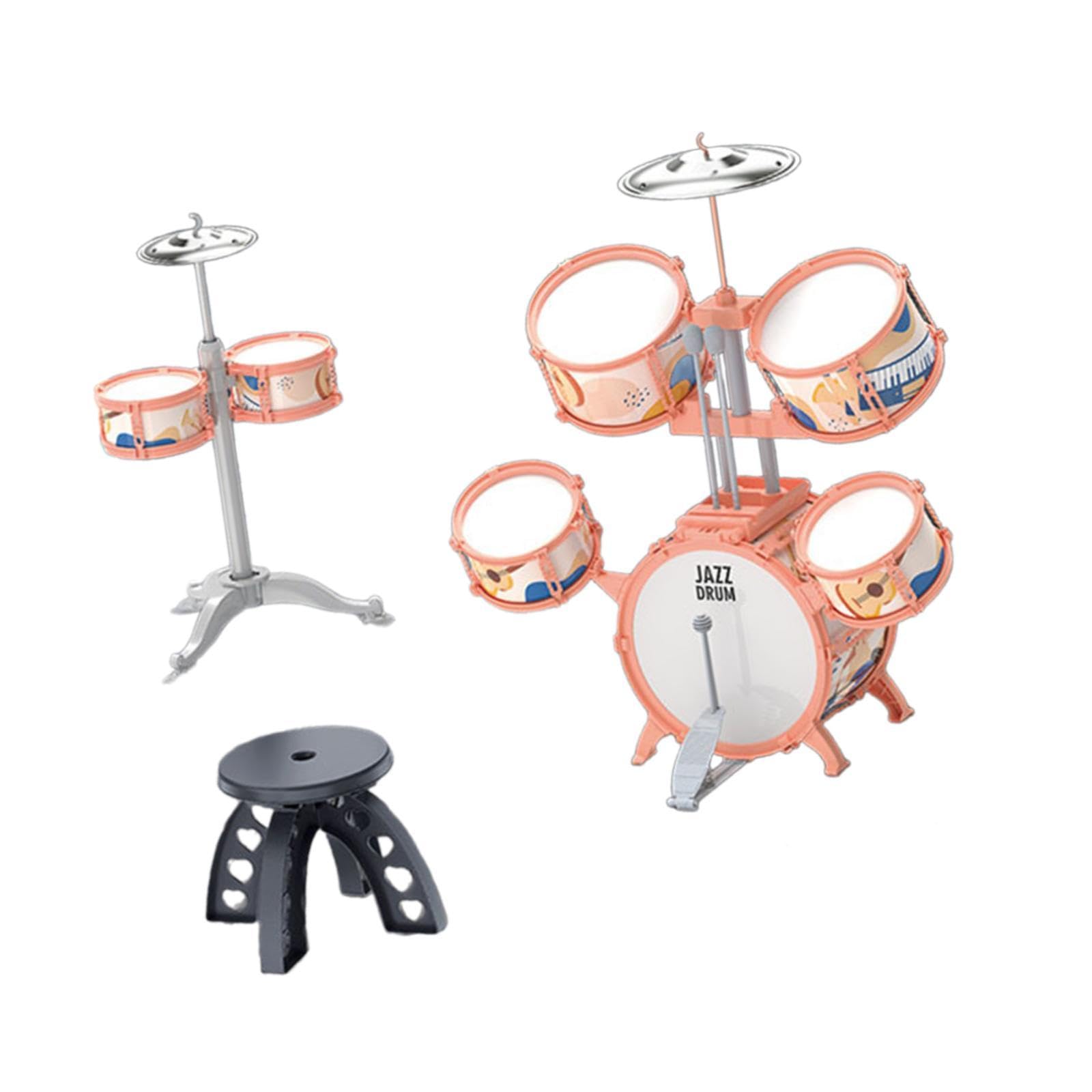 Set Batteria Jazz Per Bambini Con Panchina