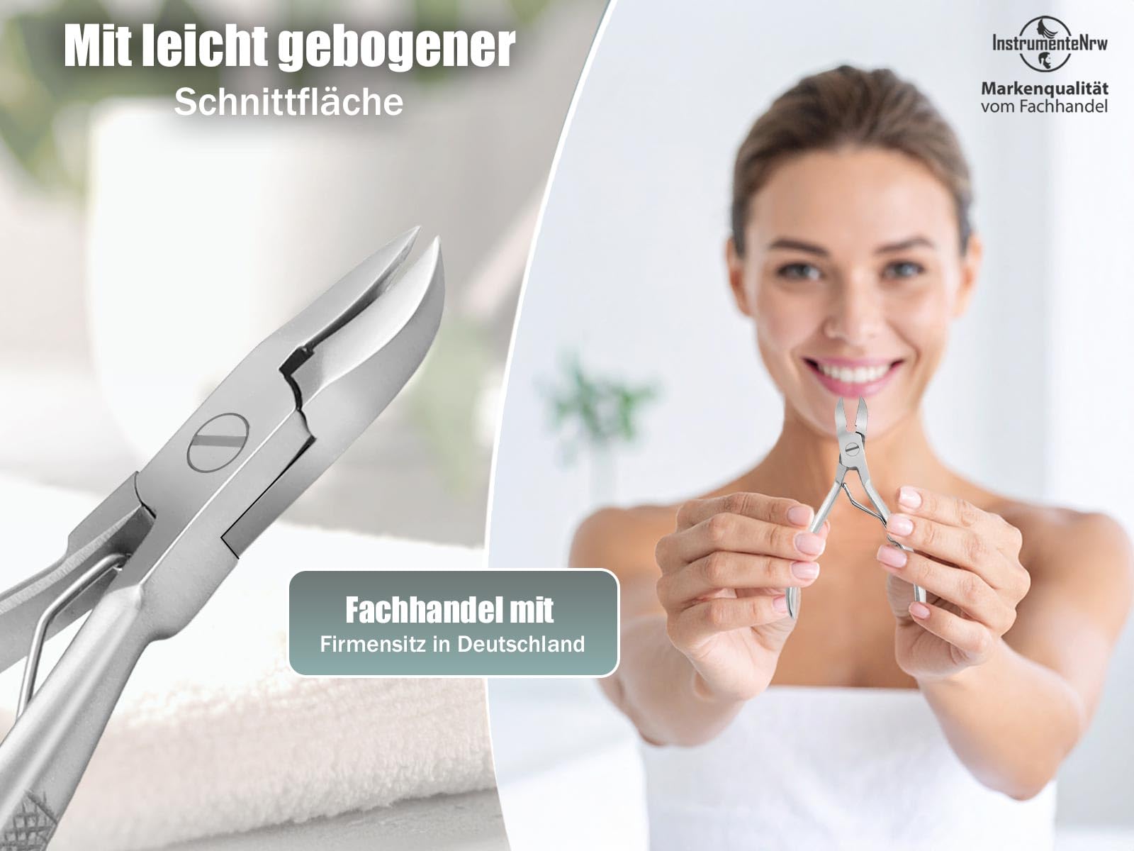 Nagelzange Solingen Fußnagelzange Edelstahl Rostfrei Made in Germany Pediküre Zange zum Schneiden der Finger und Fußnägel 13 cm