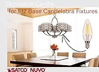 Vista 2 de Satco S29877 Bombilla de candelabro en acabado claro, transparente