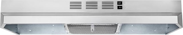 OVO 30 inch Sous Cabinet Range Vent du capot avec 2 Eventail d'échappement de vitesse, Interrupteur de rocker, Hotte Kichen en acier inoxydable, Hood à vent Convertible, 225 CFM