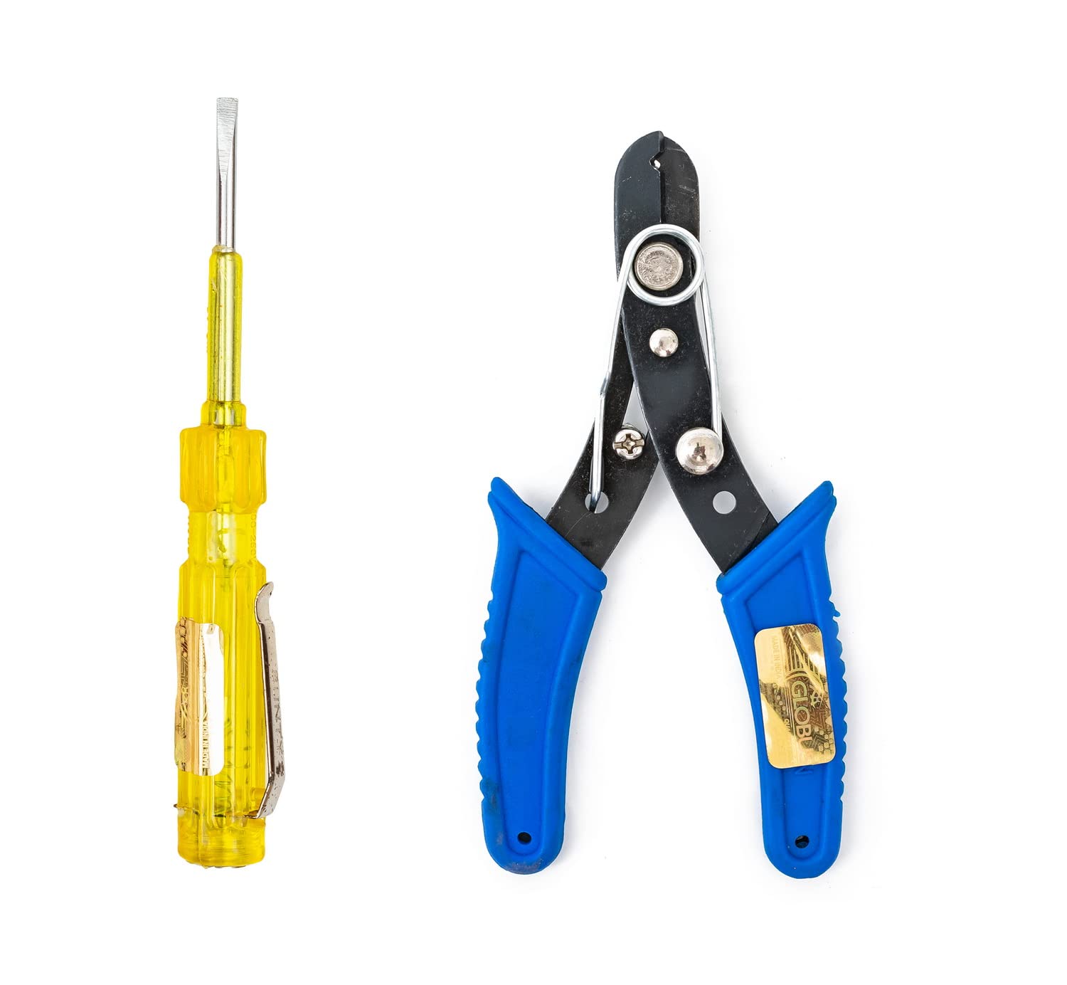 Globus 730- ELECTRIC LINE Tester (5"/125MM) & Wire Stripper/Cutter(5"/125MM) Standard Screwdriver (Pack of 2)-image-48