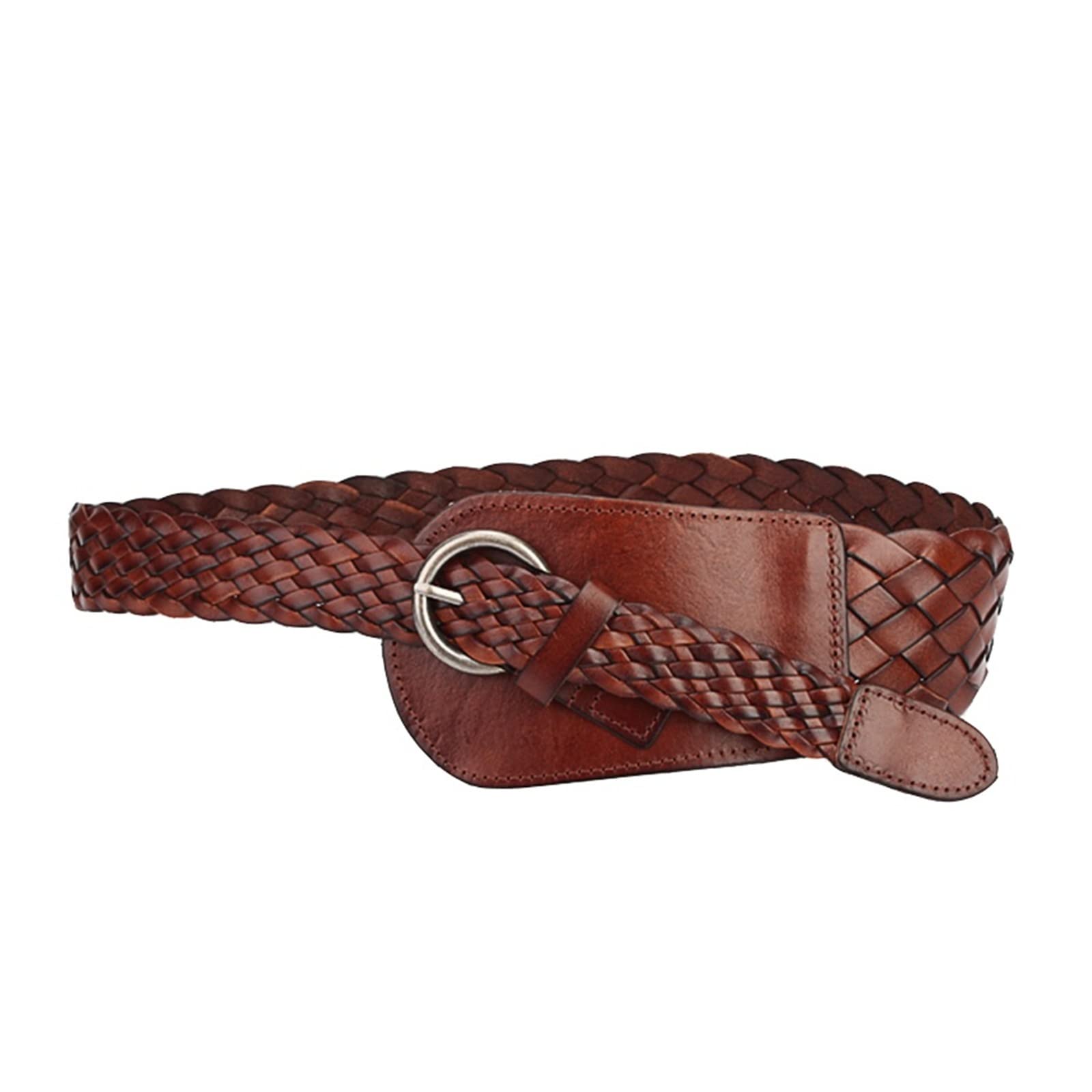 JOJOJ Cinturones anchos for mujer Cinturones de cuero trenzado de piel de vaca Cinturón de mujer de lujo for vestido