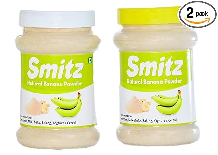 Smitz Banana Powder | No Preservatives |?Natural |For Smoothies, Milk shake, Baking, Yoghurt/Cereal | Pack of 2 I (225+225) 450 grams