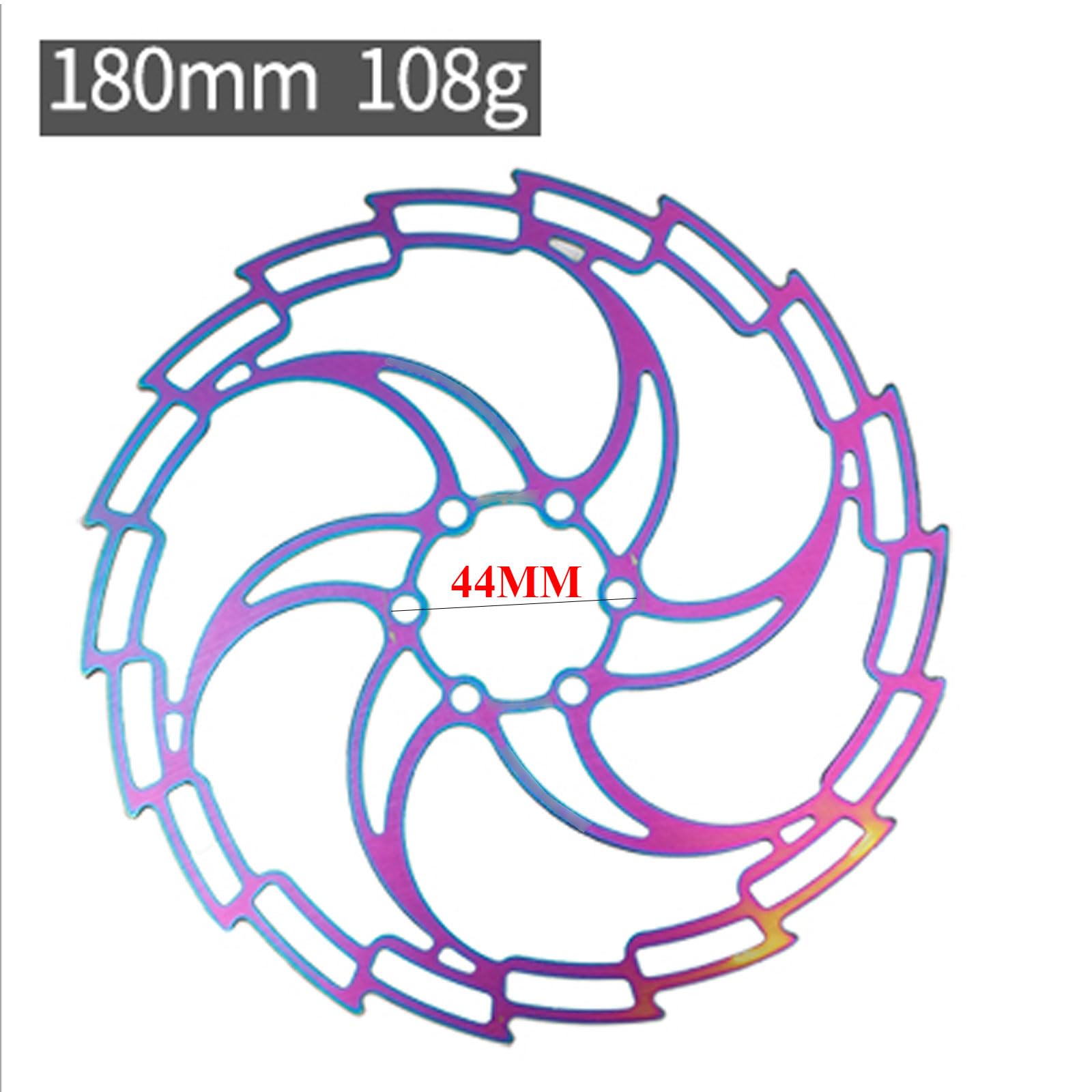 Disque de Frein à Disque Rotor de Frein à Disque de vélo, 1 pièce, 160/180/203mm, en Acier Inoxydable léger avec vis for vélos de Route et de Montagne(180MM)