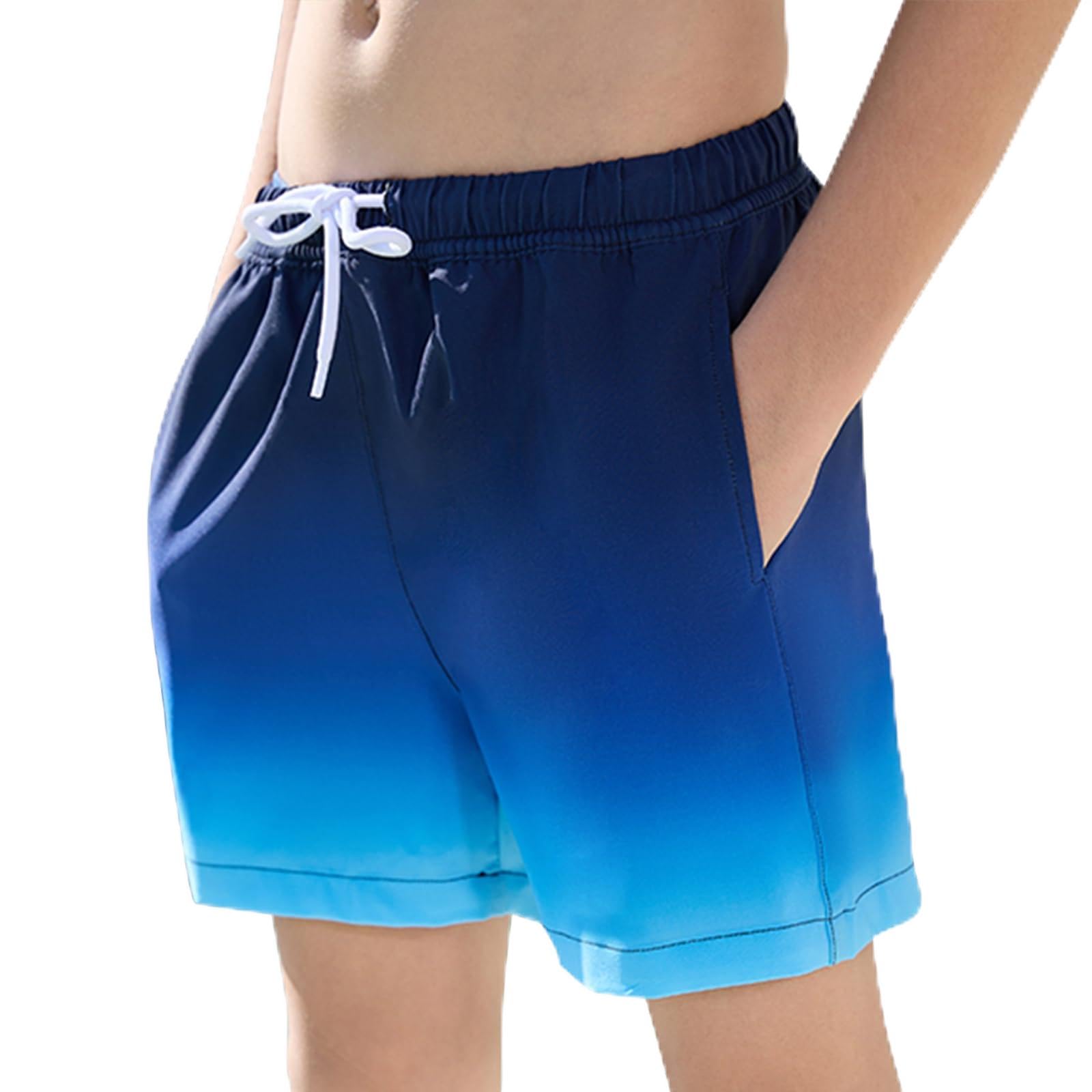 CrystErzoix Bañador Niño Secado Rápido con Forro Interior de Malla Short de Natación Pantalones Cortos de Baño Ligeros Bañador para Playa Piscina
