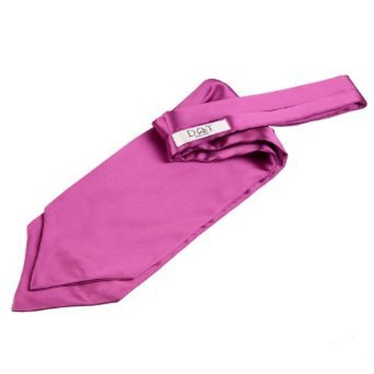 DQT Mens Plain Satin Self-Tie Ascot Cravat – Wedding Groom Formal Suit - Mulberry