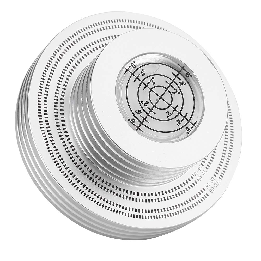 LP - Stabilizzatore di peso per dischi girevoli, morsetto a disco con gradiente ad alta precisione, stabilizzatore in alluminio per dischi a 33 giri/min, base morbida per ridurre le vibrazioni e