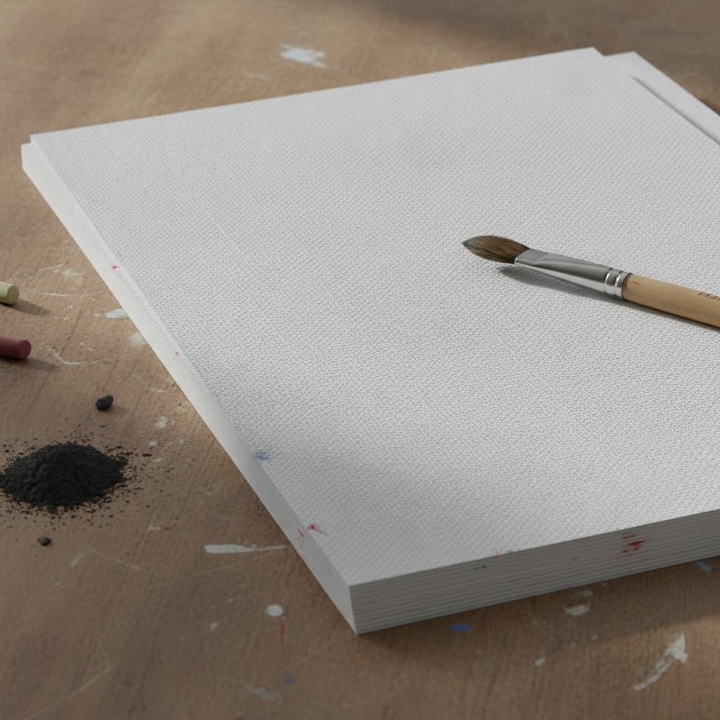 Papier à Peindre 600 g Texture Lin, Papier texturé 4K - 20 feuilles