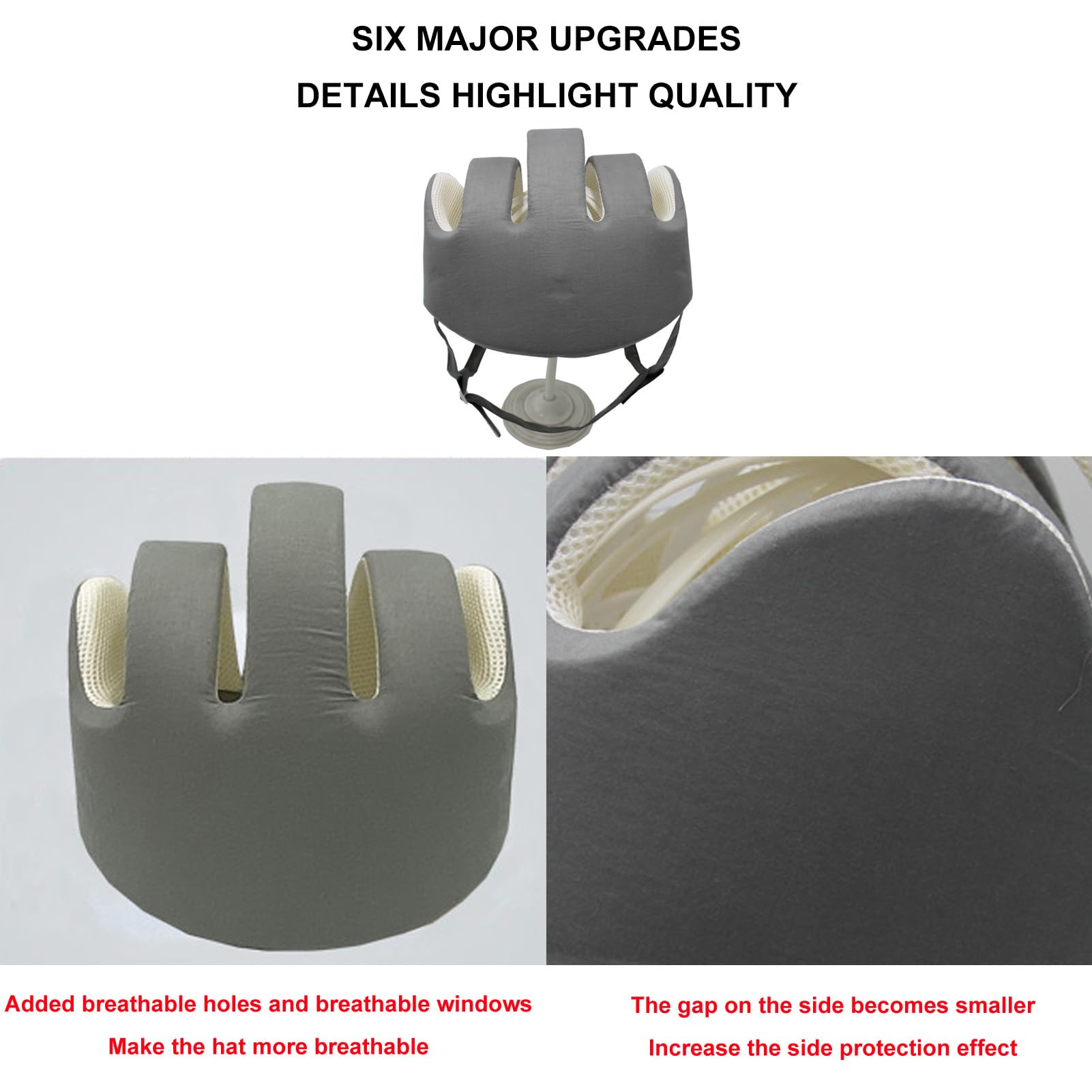 Gorro De Protección para Ancianos,Anticaída Casco De Seguridad Ajustable,Protección De Cabeza De Anciano Transpirable,Gorra De Protección De La Cabeza para Personas Mayores(Color:B)