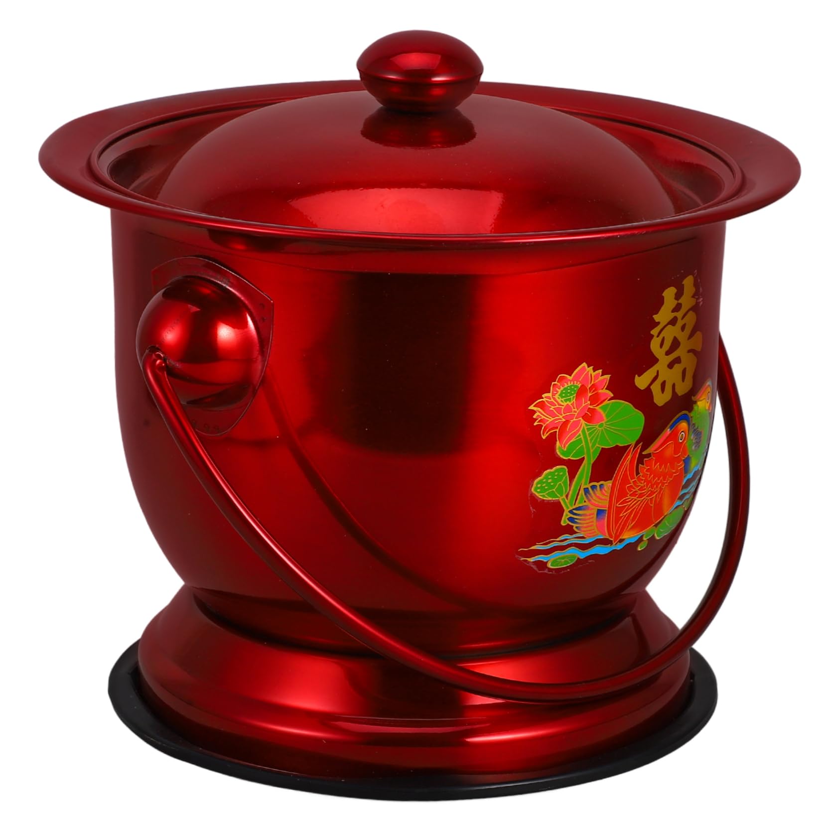 FRCOLOR Reusable Stainless Steel Urine Pot for Adults and Elderly Portable Toilet Bucket for Home and Bedside Use Unisex Urinal for Men Women and Pregnant Women