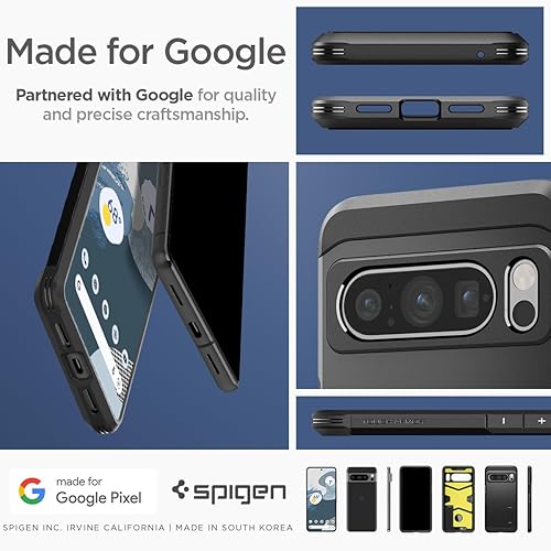 Miniatura 7 de Spigen Tough Armor diseñado para Pixel 8 Pro Case (2023) - Negro