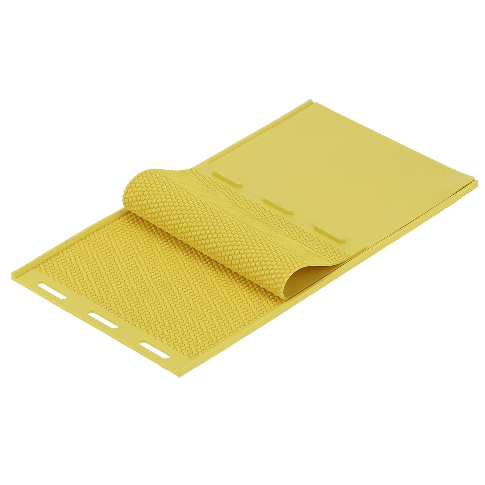 Luqeeg Stampo per Fogli di Cera D'api in Silicone - 2 Pezzi Macchina Goffratrice, Accessorio per Apicoltura, Giallo