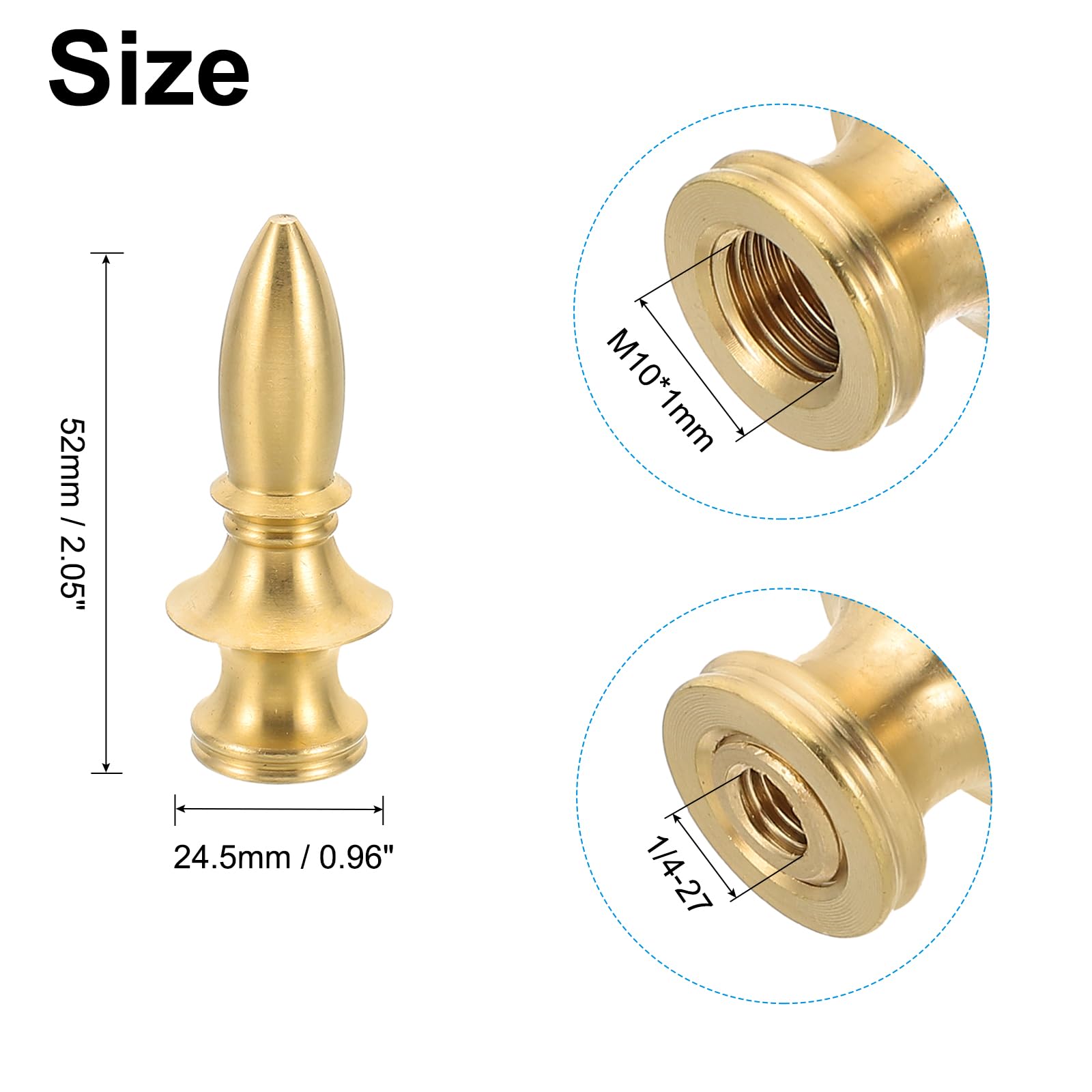 PATIKIL 22 x 54mm Lamp Finials Caps Knob - Image 2