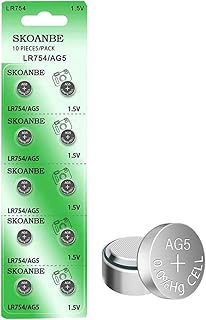 SKOANBE LR754 309/393 ag5 1.5V Watch Button Cell Batteries for Laser(10-Pack)