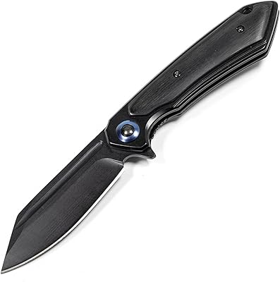 ASR Tactical Drop Point Blade Thumb Assist Pocket Knife Stainless Steel â€“ Black