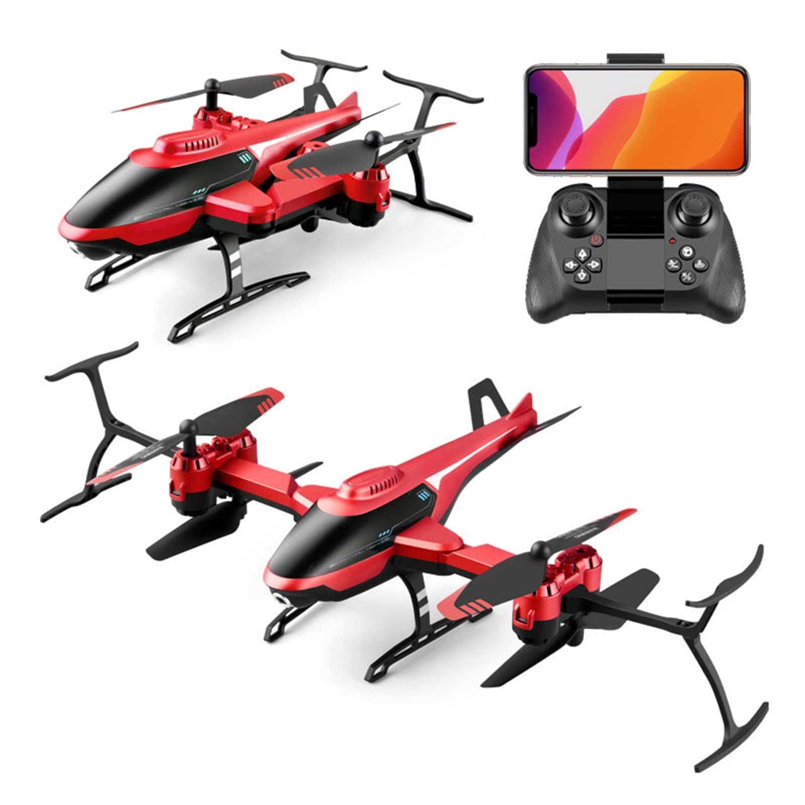 Dron do fotografii lotniczej 4K, dron z kamer膮 HD 4K, dwie baterie, sygna艂 wysokiej cz臋stotliwo艣ci 2,4 GHz, transmisja obrazu Wi-Fi HD