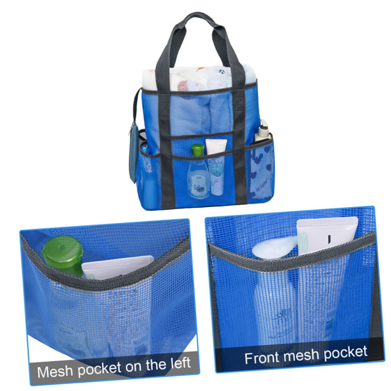 BESTonZON Sac De Plage Maille Sac Fourre-Tout pour Jouets Léger Multifonction Grand Imperméable