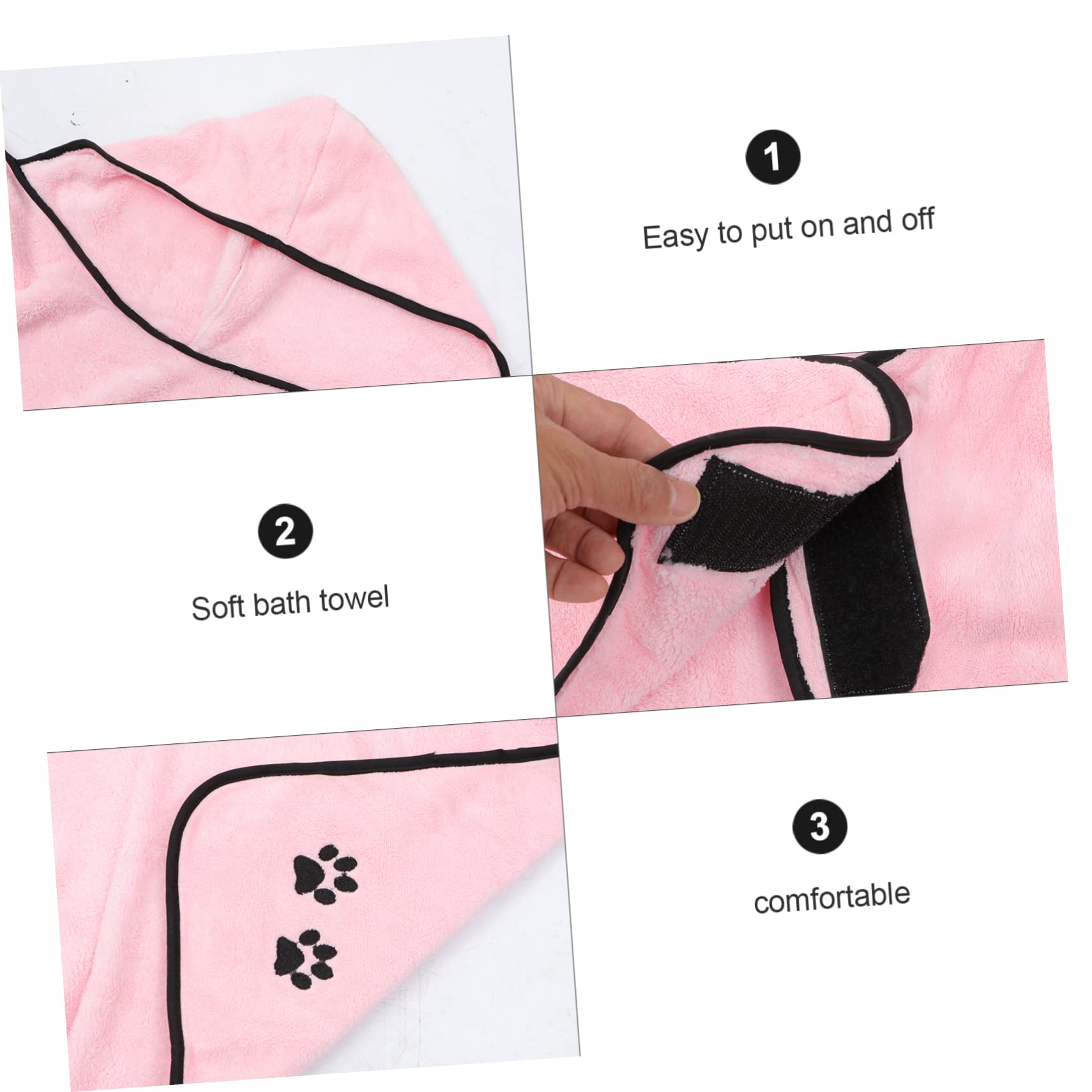BESPORTBLE 2 Pièces Peignoir pour Animaux De Compagnie Serviette De Bain pour Chat Serviette De pour Chien Serviettes De Corps Serviettes pour Chien pour Sécher Les Chiens Serviettes De Bain