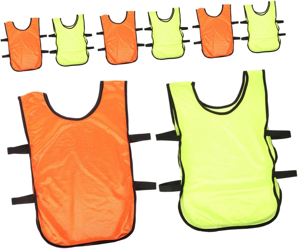 8pcs Men's Soccer Training Vest Breathable Sports Pinnies for Football Rugby Hockey Basketball Fitness Lightweight Fast Drying Soccer Vest