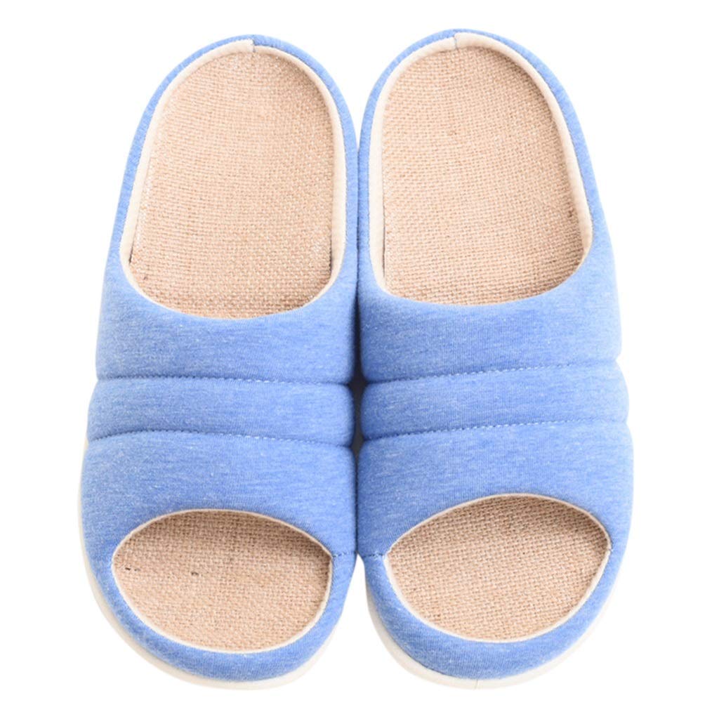 Affidabile Uomo Cotone Pantofole Caldo Antiscivolo Ragazzi Dormitorio Inverno Casa Spessore Fondo Domestico Pantofole (Colore: Rosa, Taglia : 38) (Colore: Blu, Taglia : 35 EU)