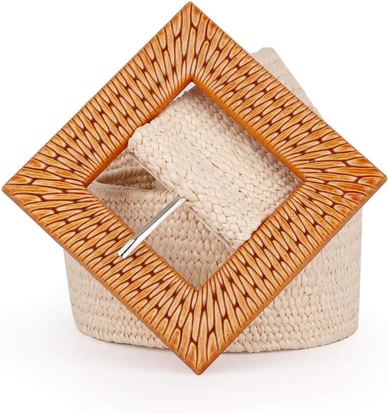 Rrwin Rattan Straw Raffia Summer Belts for Women 2026 Elastic Stretch Woven Waist Wide Band - Image 6