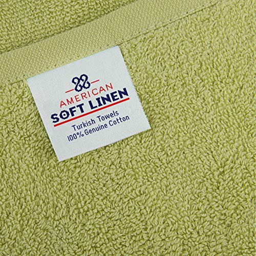 Image of American Soft Linen Luxury 4 Piece Bath Towel Set, 600 GSM 100% Cotton Turkish Bath Towels for Bathroom, 27x54 in Large Bathroom Shower Towels, Light Grey