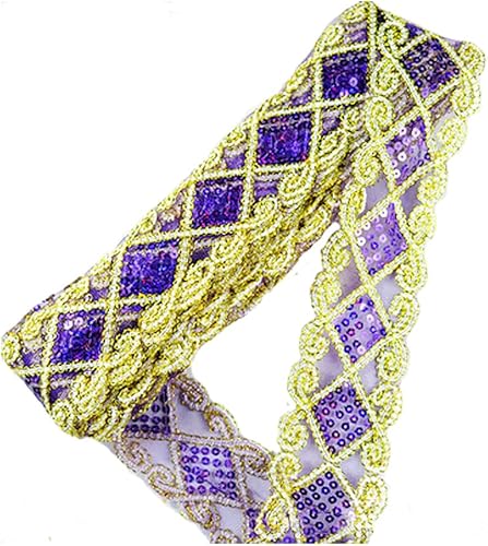 Miniatura 10 de levylisa 10 yardas de encaje con lentejuelas y ribete de malla de encaje, apliques de cinta de encaje, suministros de costura para manualidades