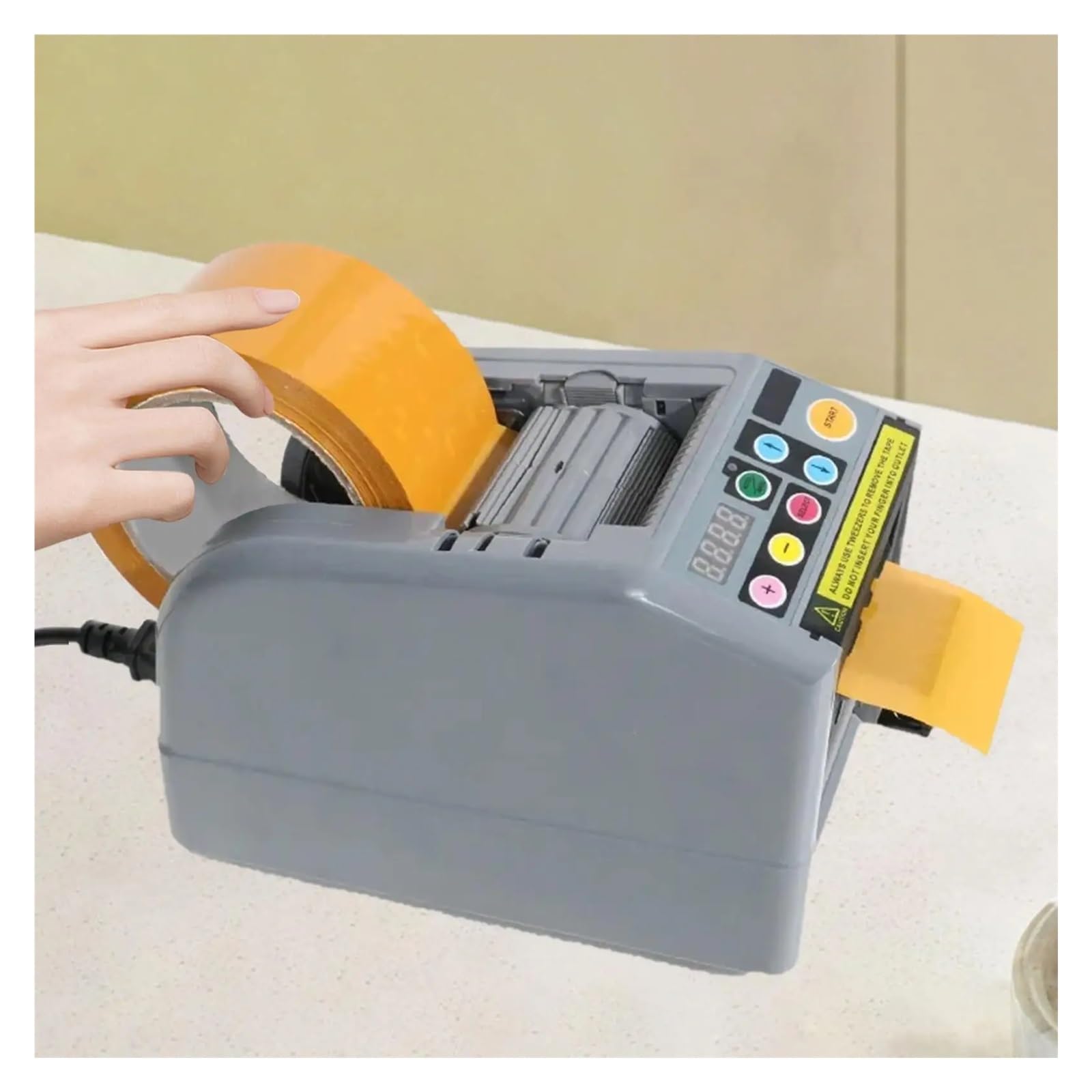 Dispensador eléctrico de cinta, cortadora automática de cinta para embalaje, adecuada para fibra, papel kraft, pegamento, papel de pared y cinta de doble cara