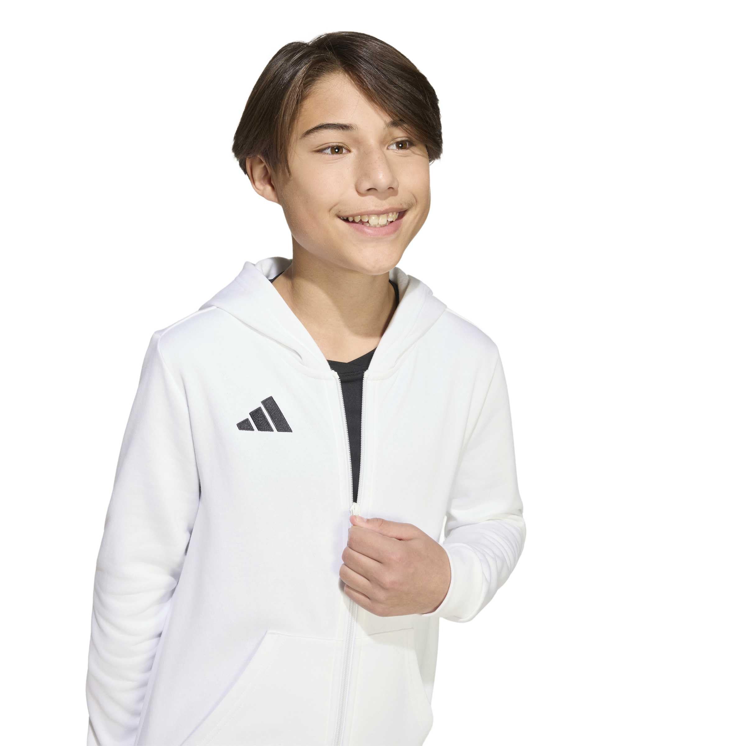 adidas Kids Felpa con Cappuccio Entrada26 Full Zip