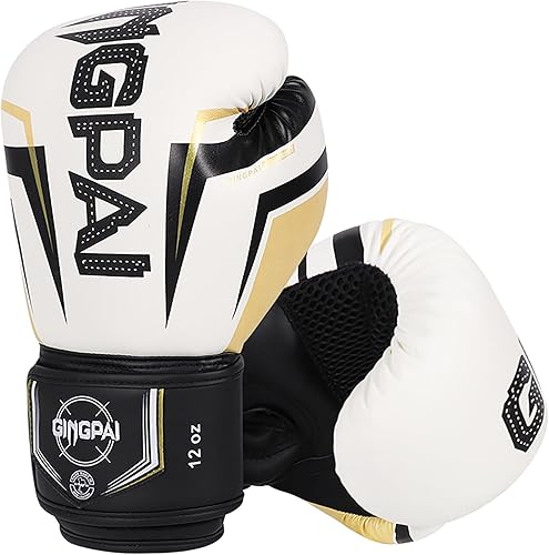 Miniatura 5 de Guantes de boxeo, entrenamiento de boxeo profesional, guantes de kickboxing para hombres, mujeres, adultos, niños, acolchado de varias capas