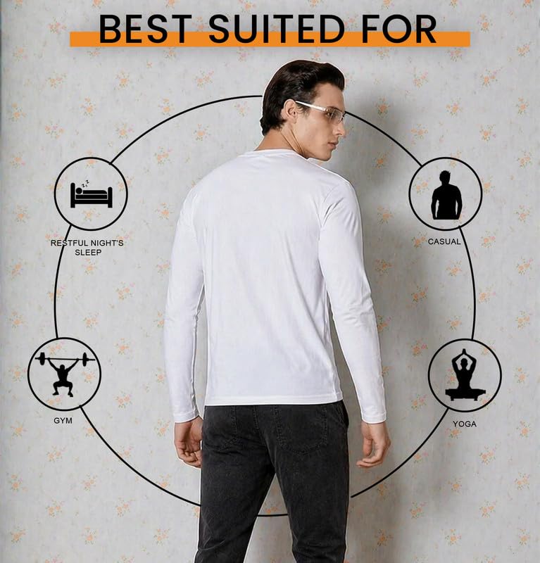 Image of Sleepynuts Regular fit Cotton Full Sleeve Plain T-Shirt for Men (Pack of 1,2,3 Size Small to 3XL)