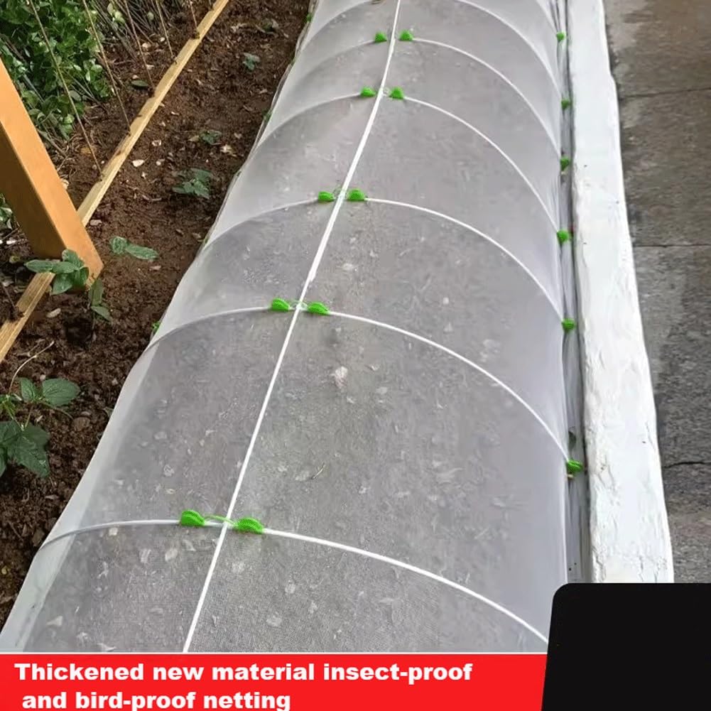 Rete Giardino Bianco, Anti Insetti Rete a Maglia Fine per Alberi da Frutto, Rete Antigrandine per Orto, Durevole, Comodo per la Luce Solare e l'Irrigazione(5x10m)