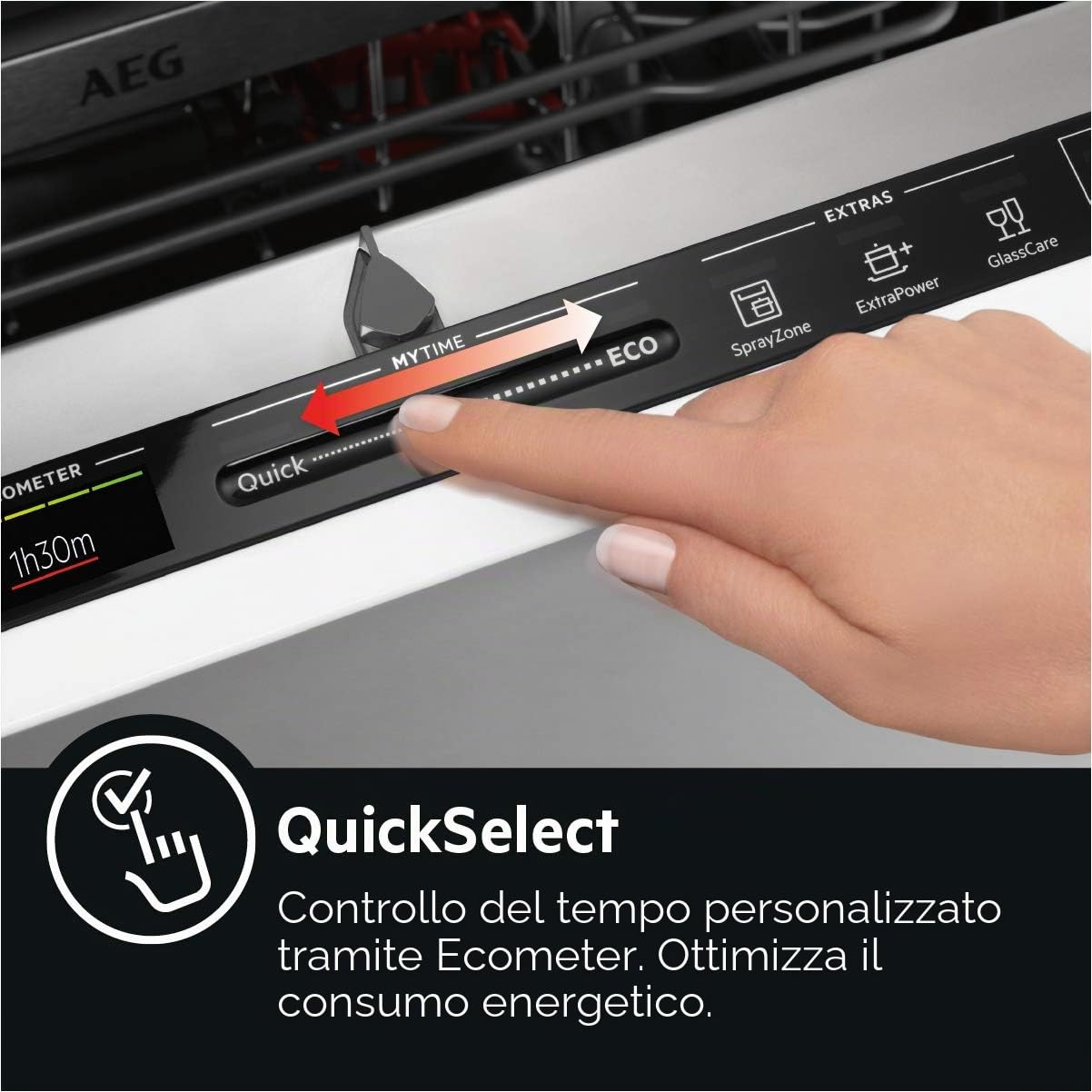 AEG FSE63617P Lavastoviglie da Incasso a Scomparsa, Capacità 13 Coperti
