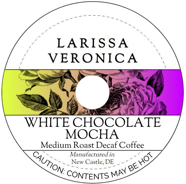 White Chocolate Mocha Medium Roast Decaf Coffee (Single Serve K-Cup Pods) (Gourmet, Naturally Flavored, Whole Coffee Beans) (12 pods, ZIN: 575577)
