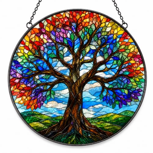 Puzzle acrílico Tree of Life colgante para ventana, 83 piezas, 7.8 pulgadas miniatura 1