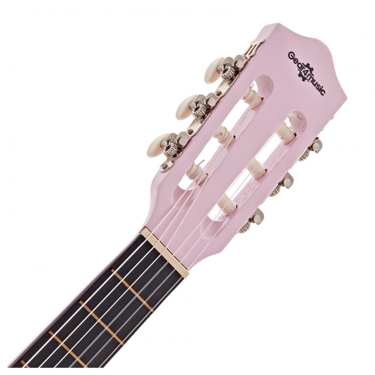 Júnior 1/2 Clásica Guitarra, Rosa, Gear4music | Para jóvenes principiantes, cuerdas de nailon suave para manos pequeñas, construcción robusta y duradera