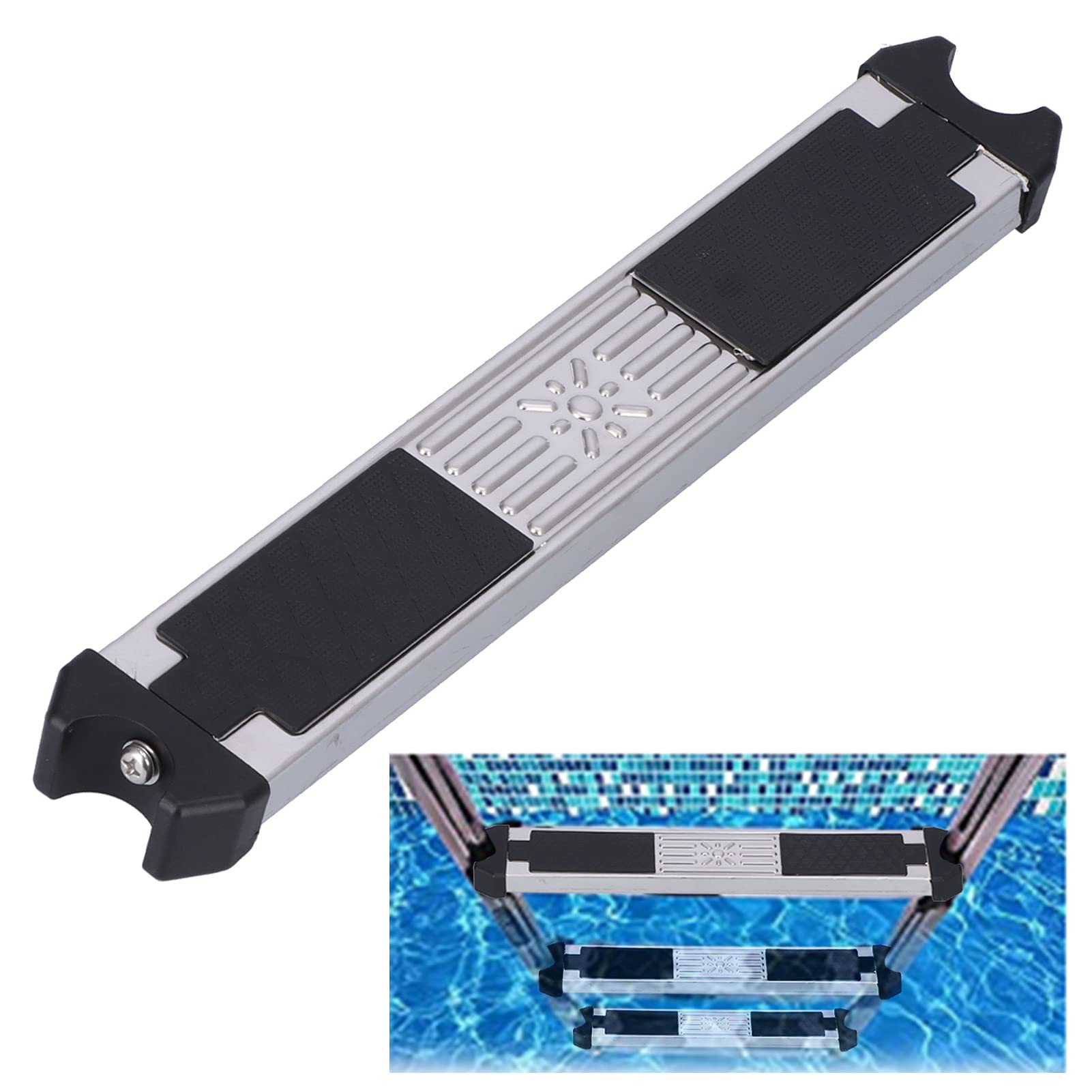 Pedale per scale, antiscivolo in acciaio inox per piscina, accessorio per gradini di ricambio per scale fuori terra e interrate