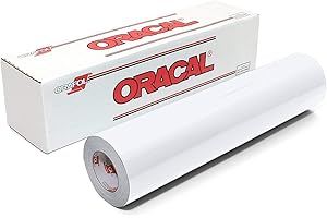 12" x 15' Roll of Oracal 651 Matte White Vinyl for Craft...