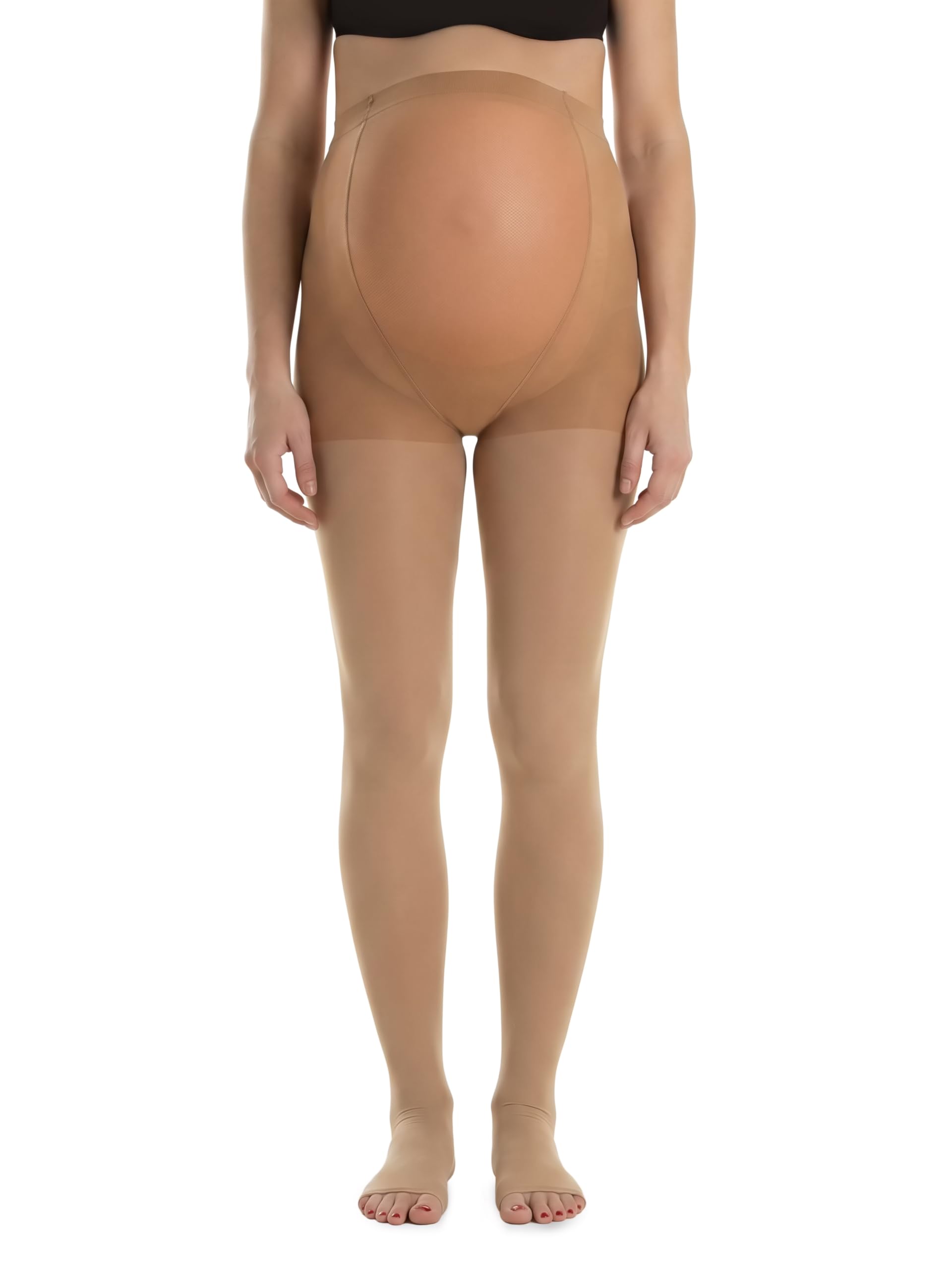 Relaxsan M1190A Pantimedias de maternidad médicas de microfibra clase 1 - K1 punta abierta