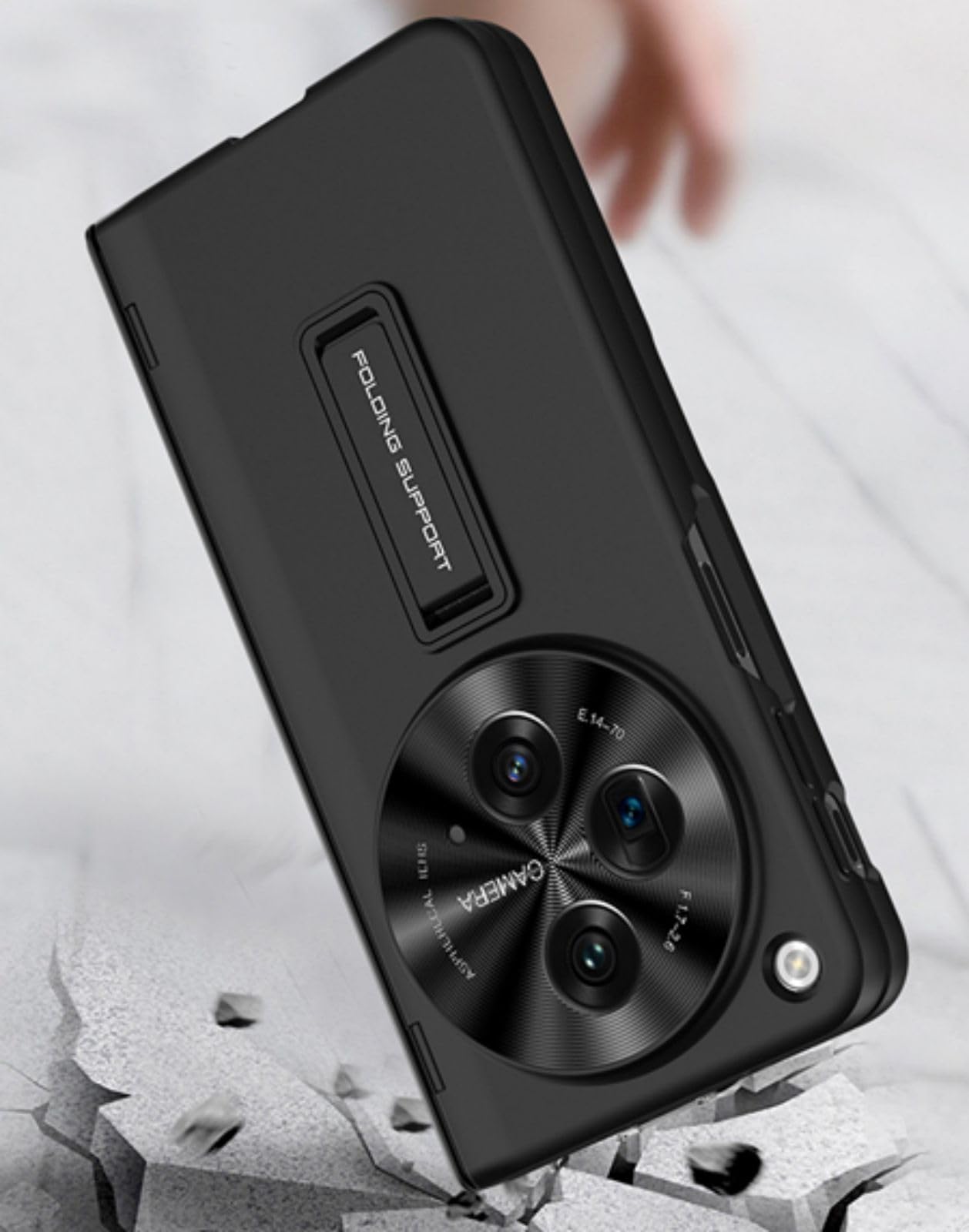 Coque pour OnePlus Open Boîtier Glass Film Magnetic Hinge,Bracket Case Bumper étui pour OnePlus Open/Oppo Find N3(1)