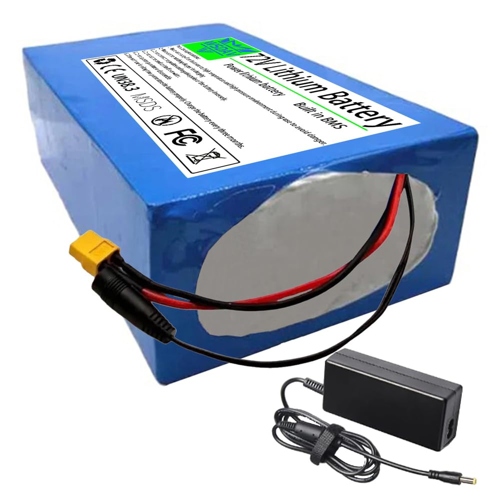 大値下げ DC出力専用 DC12V 60Ah リチウムイオンポータブルバッテリー Amazon | WSDAV リチウムイオン電池 72V 交換用バッテリー（充電器付き