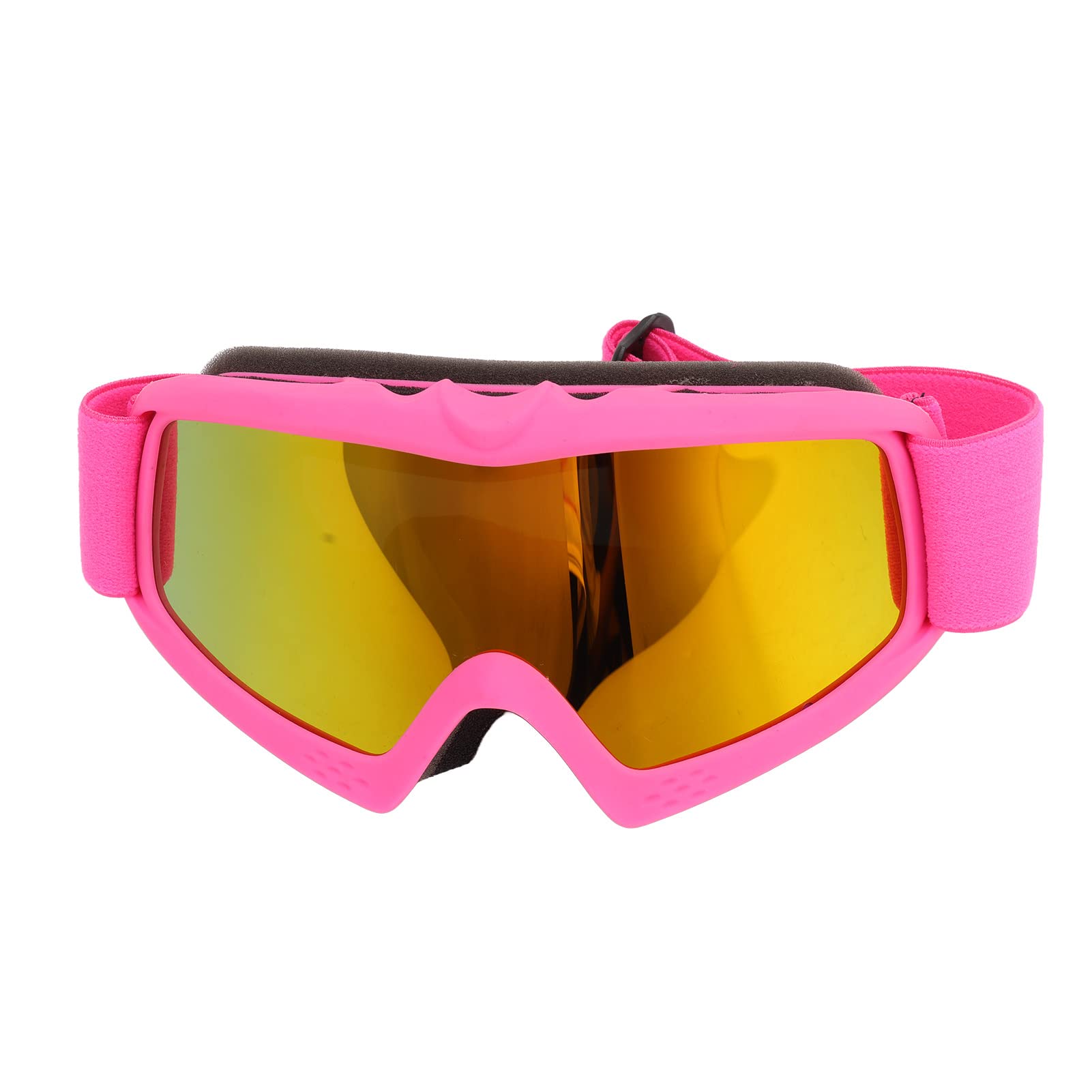 Lunettes de Ski Shanrya, Lunettes de Ski Anti-UV HD pour Enfants, Verres à revêtement HD réglables pour Le Ski (Rose)
