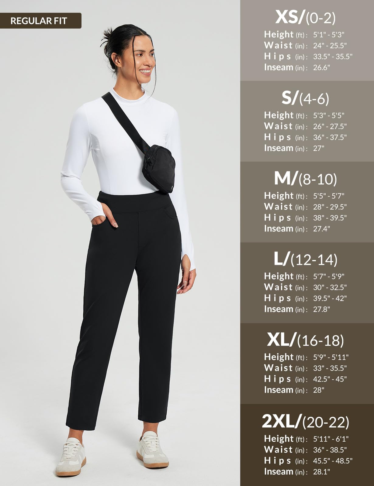 baleaf Damen Sport Jogginghose Sporthose mit Taschen Golfhose