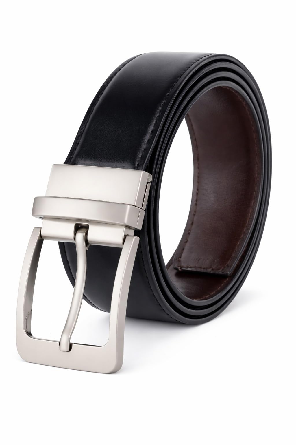 usl Reversible Vegan Leather Belt for Men - Black & Brown, 2-in-1 Formal/Casual upto 54 inches of waist-picture-11