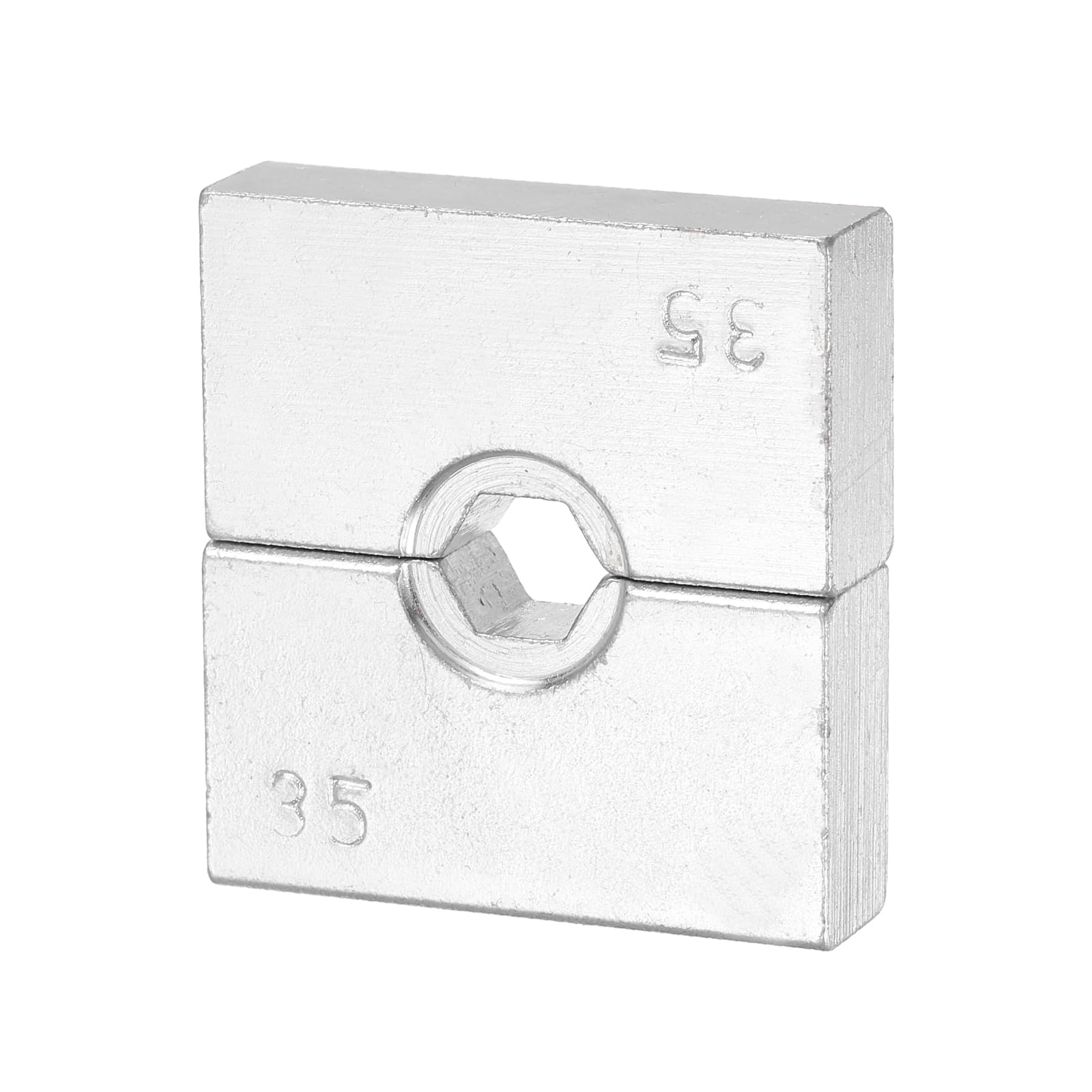 sourcing map Hydraulic Crimping Die 2AWG 35mm 12 Ton Hexagon Crimper Replacement Dies for YQK-240/300 Electrical Wire Terminal Crimper Tool Steel Cable