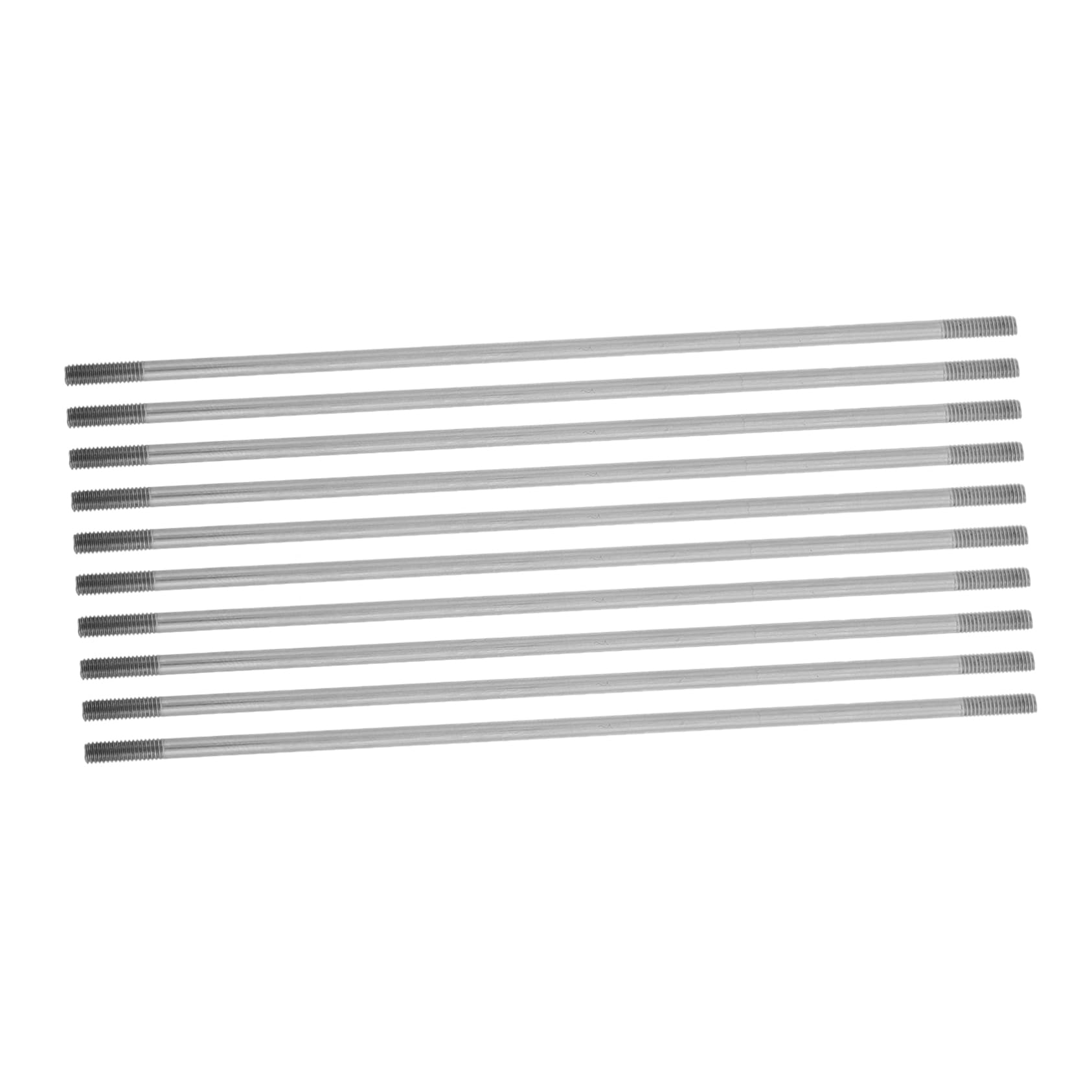 ibasenice Metal Rod Linkage 10pcs Double-Threaded Rod for Rc Airplane Boat Model Pushrod Ball Head