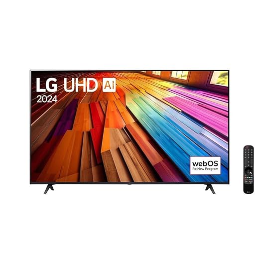 Smart TV 4K 50" LG UHD 50UT8050 Processador α5 Ger7 AI Alexa/Chromecast integrado Otimizador de Jogos webOS 24 Controle Smart Magic